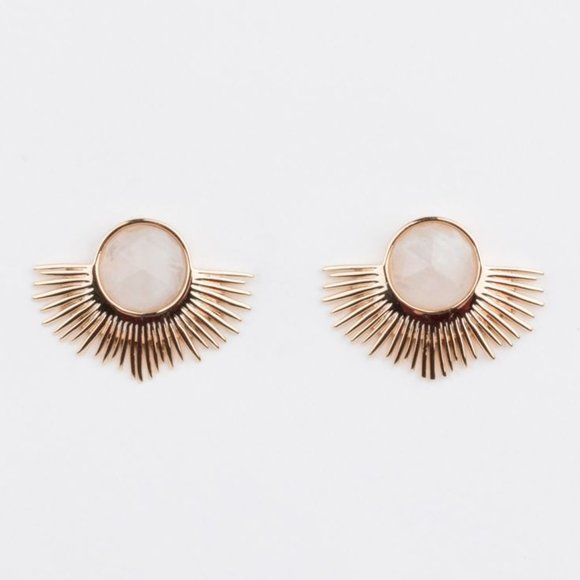 Melanie Auld Jewelry - Melanie Auld Gold & Moonstone Stud Earrings